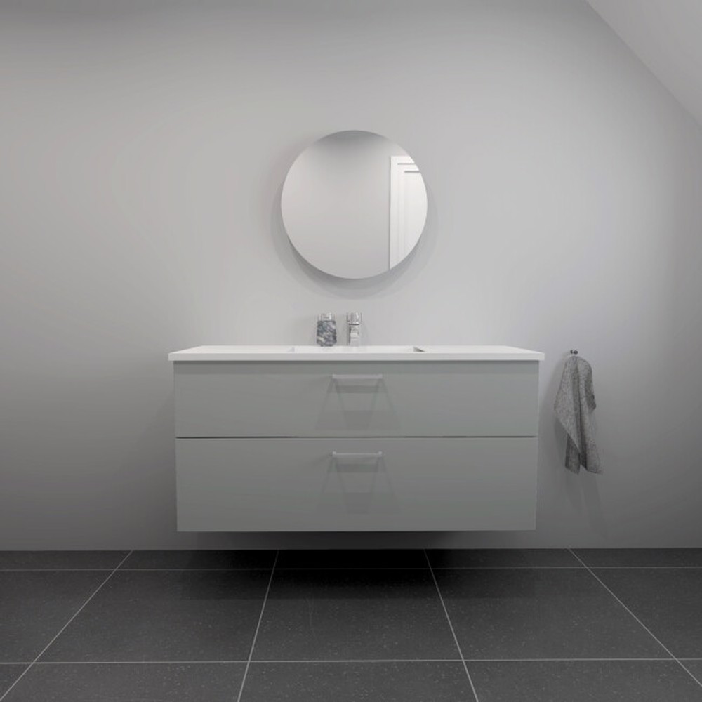 Kitchn Badsæt 122 Cm Hvid Marmorvask