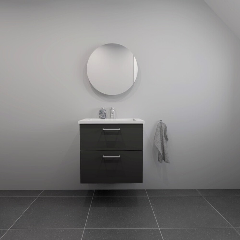 Kitchn Badsæt 62 Cm Hvid Marmorvask
