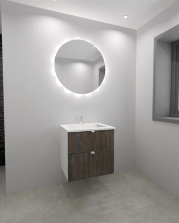 Kitchn Badsæt   Træ 62 Cm Fra Kitchn Med Cleveland Mørk Eg Front