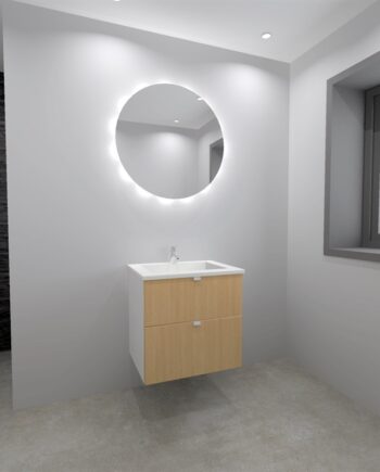 Kitchn Badsæt   Træ 62 Cm Fra Kitchn Med Cleveland Nordisk Eg Front