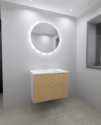 Kitchn Badsæt   Træ 82 Cm Fra Kitchn Med Cleveland Nordisk Eg Front