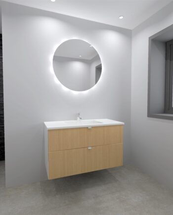 Kitchn Badsæt   Træ 102 Cm Fra Kitchn Med Cleveland Nordisk Eg Front