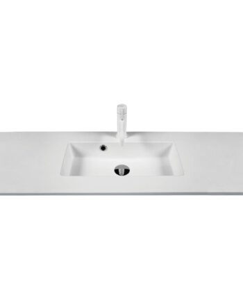 Kitchn Colombo Vask Hvid Marmor Mat  Kumme Midt  82x36