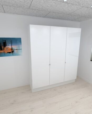 Kitchn Garderobeskab Med   Låger   Hvid 180 Cm Fra Kitchn Med Daytona Front