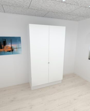 Kitchn Garderobeskab Med   Låger   Hvid 120 Cm Fra Kitchn Med Daytona Front
