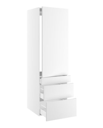 Kitchn Højskab Til Integreret Køl Nichemål 1232x567 Mm      Låge Med Hængselsboring  :1244 Og   Skuffer  :316  252 Og 124  :1952  :580  :600
