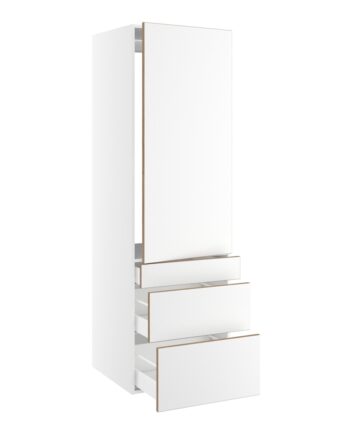 Kitchn Højskab Til Integreret Køl Nichemål 1232x567 Mm      Låge Med Hængselsboring  :1244 Og   Skuffer  :316  252 Og 124  :1952  :580  :600