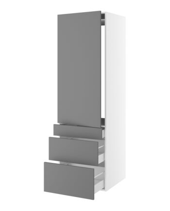 Kitchn Højskab Til Integreret Køl Nichemål 1232x567 Mm      Låge Med Hængselsboring  :1244 Og   Skuffer  :316  252 Og 124  :1952  :580  :600