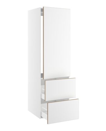 Kitchn Højskab Til Integreret Køl Nichemål 1232x567 Mm      Låge Uden Hængselsboring  :1244 Og   Skuffer  :348  :1952  :580  :600