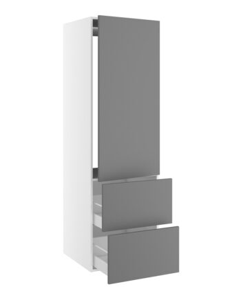 Kitchn Højskab Til Integreret Køl Nichemål 1232x567 Mm      Låge Uden Hængselsboring  :1244 Og   Skuffer  :348  :1952  :580  :600