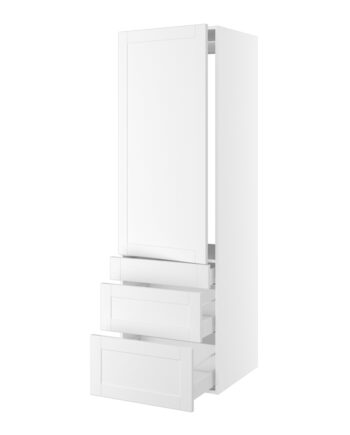 Kitchn Højskab Til Integreret Køl Nichemål 1232x567 Mm      Låge Uden Hængselsboring  :1244 Og   Skuffer  :316  252 Og 124  :1952  :580  :600