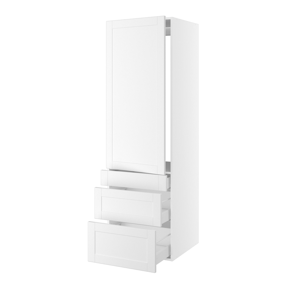 Kitchn Højskab Til Integreret Køl Nichemål 1232x567 Mm Låge Uden Hængselsboring :1244 Og Skuffer :316 252 Og 124 :1952 :580 :600