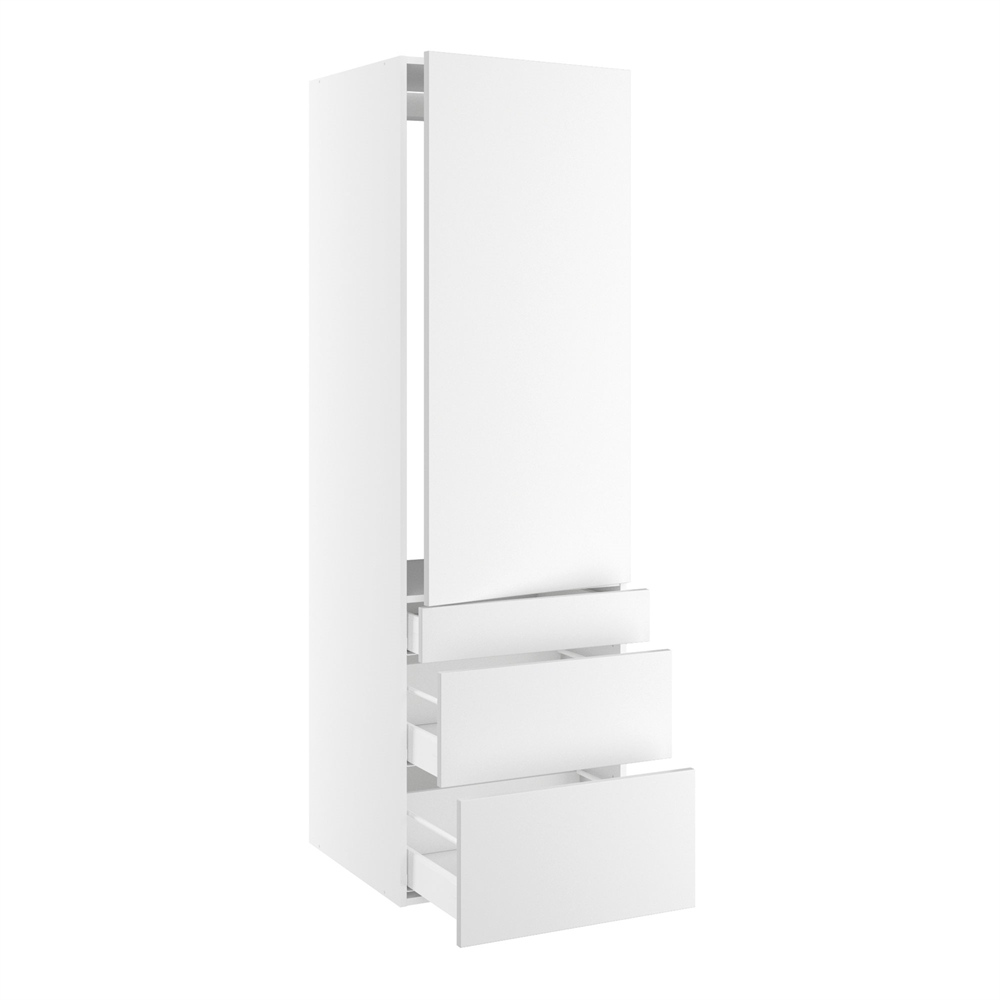 Kitchn Højskab Til Integreret Køl Nichemål 1232x567 Mm Låge Uden Hængselsboring :1244 Og Skuffer :316 252 Og 124 :1952 :580 :600