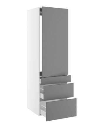 Kitchn Højskab Til Integreret Køl Nichemål 1232x567 Mm      Låge Uden Hængselsboring  :1244 Og   Skuffer  :316  252 Og 124  :1952  :580  :600