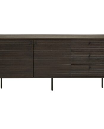 Kyoto Skænk Skænk    Skuffer    Låger  Egefiner  Smoked  Sorte Metalben 150x40x74 Cm