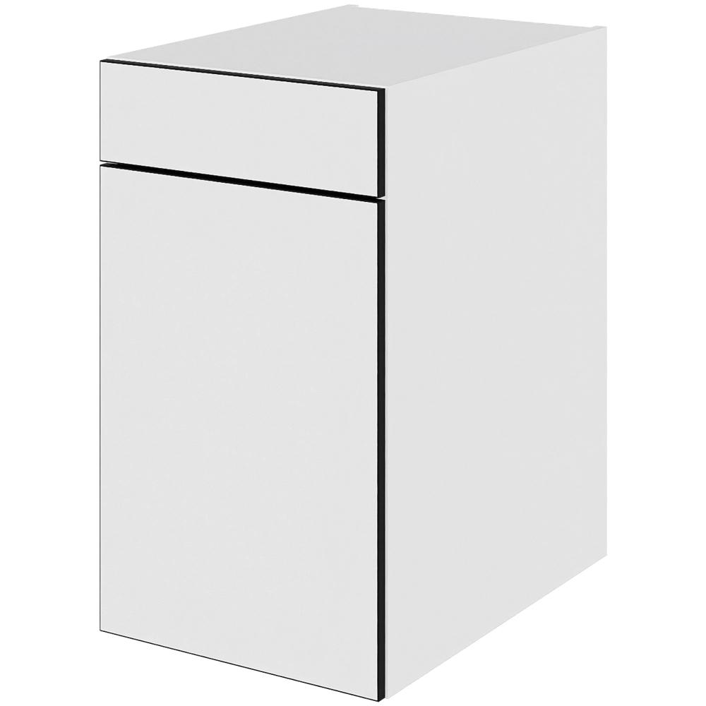 Multi-living Køkken Grydeskab White Black Line Underskab : 70 Cm : 60 Cm Udtræksriste Låge Og Skuffe Med Deludtræk Softluk Bredde: 40 Cm