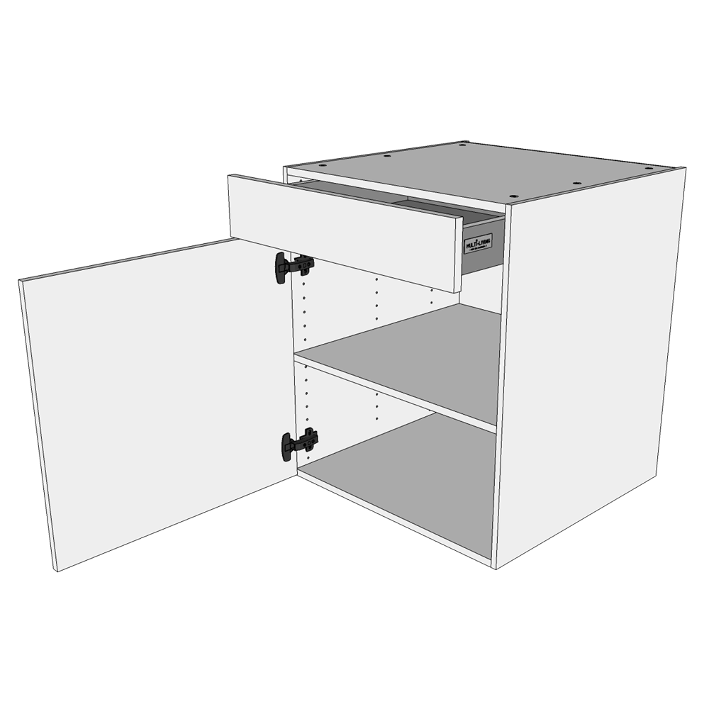 Multi-living Køkken Hyldeskab Wien : 70 Cm : 60 Cm Låge Skuffe Deludtræk Softluk Bredde: 40 Cm