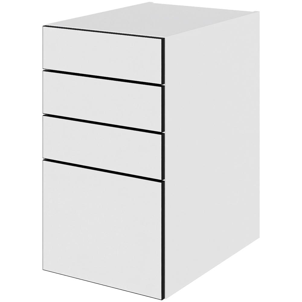 Multi-living Køkken Skuffeskab White Black Line : 70 Cm : 60 Cm Skuffer Deludtræk Softluk Bredde: 40 Cm