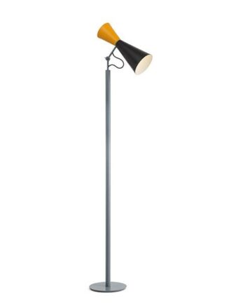 Nemo Parliament Gulvlampe Sort Og Gul