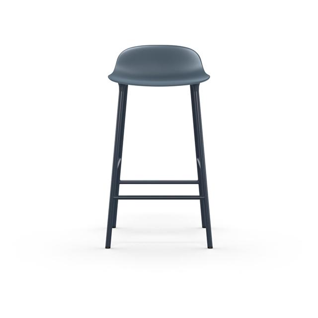 Normann Copenhagen Form Barstol H65 Cm Blå Stål