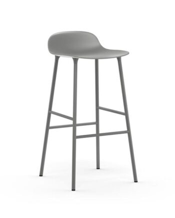 Normann Copenhagen Form Barstol H75 Cm Grå Grå Stål