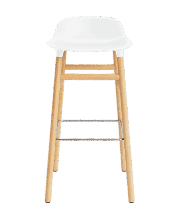 Normann Copenhagen Form Barstol H75 Cm Hvid Egetræ