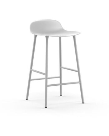 Normann Copenhagen Form Barstol H65 Cm Hvid Hvid Stål