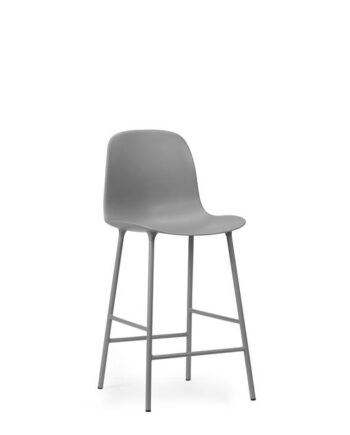 Normann Copenhagen Form Barstol Med Ryglæn H65 Cm Grå Grå Stål