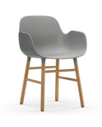 Normann Copenhagen Form Spisebordsstol Med Armlæn Grå Egetræ