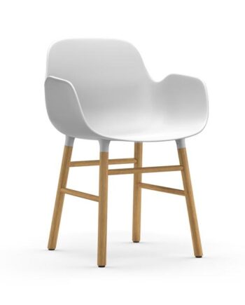 Normann Copenhagen Form Spisebordsstol Med Armlæn Hvid Egetræ
