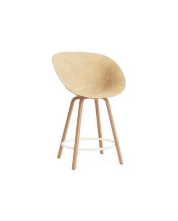 Normann Copenhagen Mat Barstol Med Armlæn 65 Cm Bøg Creme Hemp