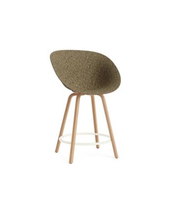 Normann Copenhagen Mat Barstol Med Armlæn 65 Cm Bøg Creme Seaweed