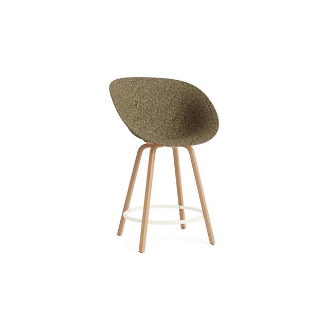 Normann Copenhagen Mat Barstol Med Armlæn 65 Cm Bøg Creme Seaweed