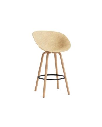 Normann Copenhagen Mat Barstol Med Armlæn 75 Cm Bøg Sort Hemp