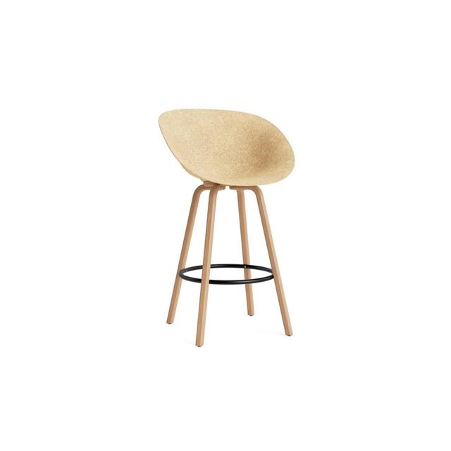 Normann Copenhagen Mat Barstol Med Armlæn 75 Cm Bøg Sort Hemp