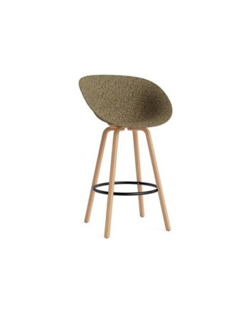 Normann Copenhagen Mat Barstol Med Armlæn 75 Cm Bøg Sort Seaweed
