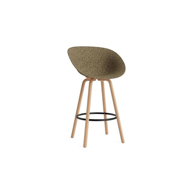 Normann Copenhagen Mat Barstol Med Armlæn 75 Cm Bøg Sort Seaweed