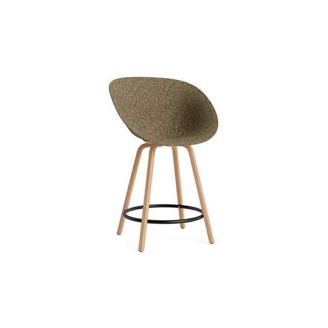 Normann Copenhagen Mat Barstol Med Armlæn 65 Cm Bøg Sort Seaweed
