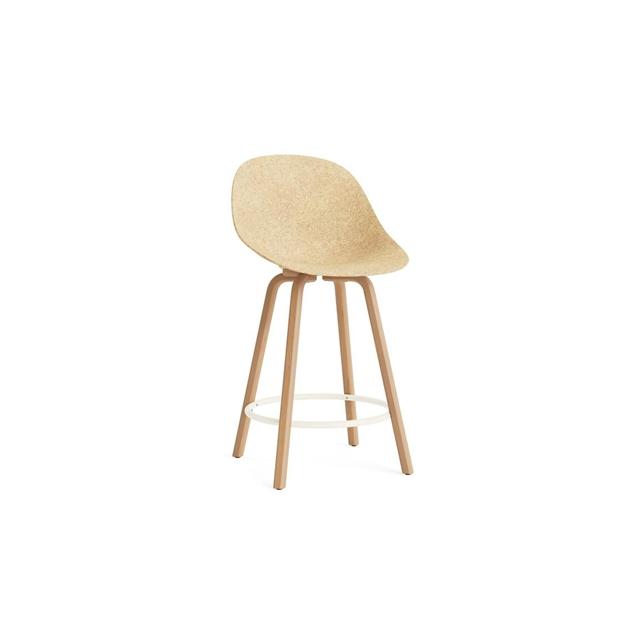 Normann Copenhagen Mat Barstol Med Ryg 65 Cm Bøg Creme Hemp