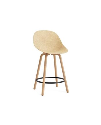 Normann Copenhagen Mat Barstol Med Ryg 65 Cm Bøg Sort Hemp