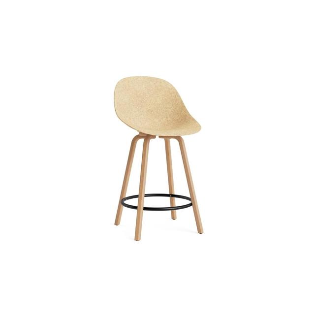 Normann Copenhagen Mat Barstol Med Ryg 65 Cm Bøg Sort Hemp