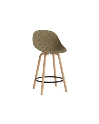 Normann Copenhagen Mat Barstol Med Ryg 65 Cm Bøg Sort Seaweed