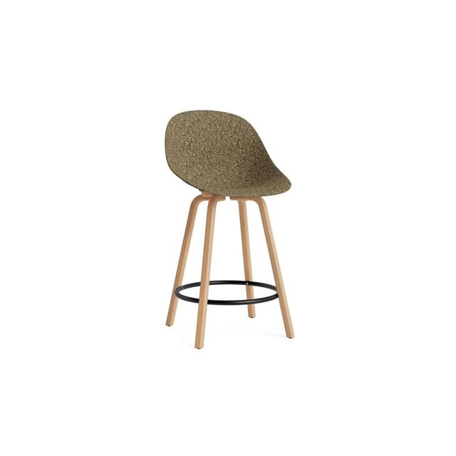 Normann Copenhagen Mat Barstol Med Ryg 65 Cm Bøg Sort Seaweed