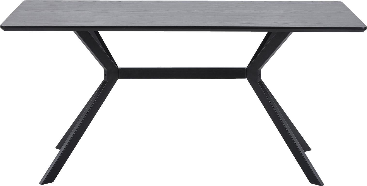Spisebord Woood Exclusive Bruno   Sort Mat Mdf   Stålramme  200x90 Cm Til  -  Personer