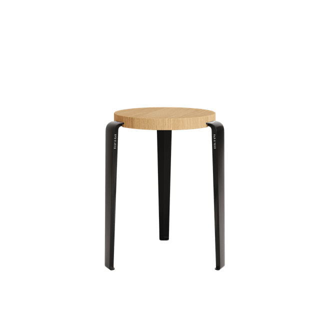 Tiptoe Lou Skammel Egetræ Graphite Black