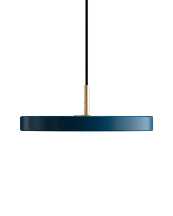Umage Asteria Mini Pendel Petroleums Blå Med Messing Top