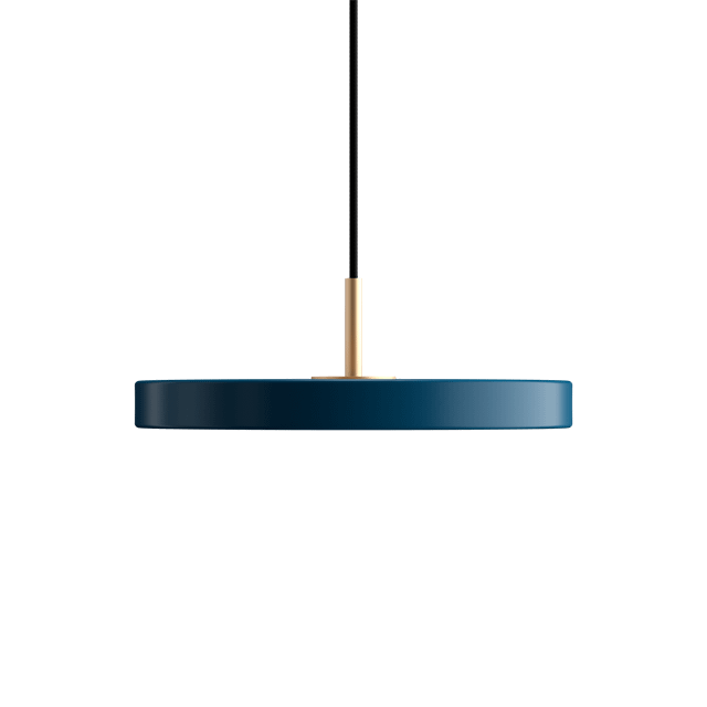 Umage Asteria Mini Pendel Petroleums Blå Med Messing Top