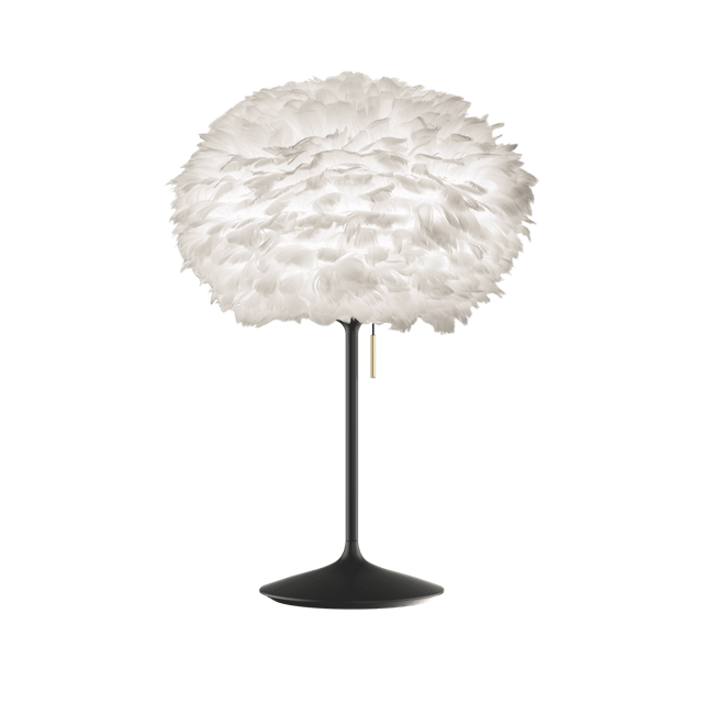 Umage Eos Bordlampe Mellem Hvid Med Base Sort Med Usb