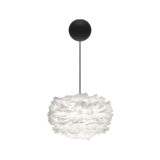 Umage Eos Pendel Mini Hvid Med Cannonball Baldakin Sort