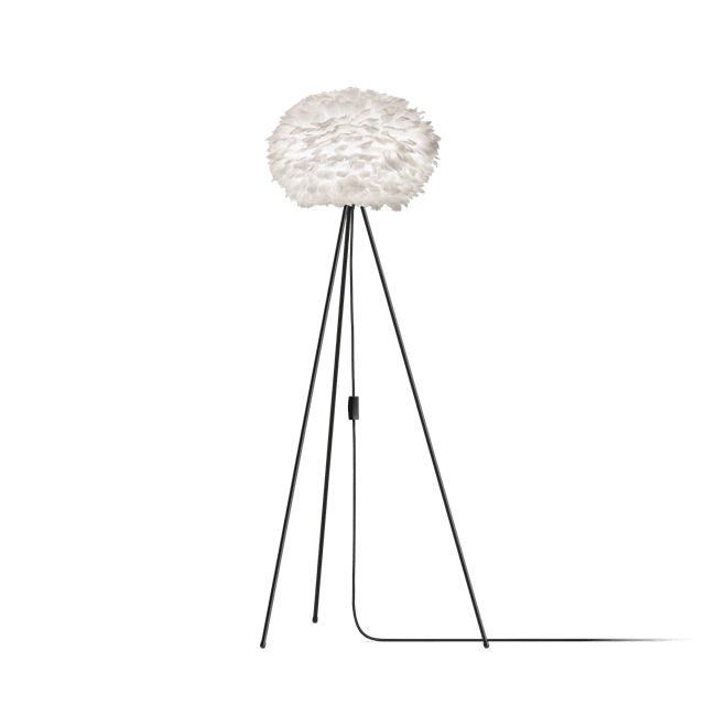 Umage Eos Tripod Gulvlampe Mellem Hvid Med Ben Sort